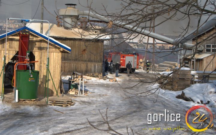 Pożar w bieckim tartaku