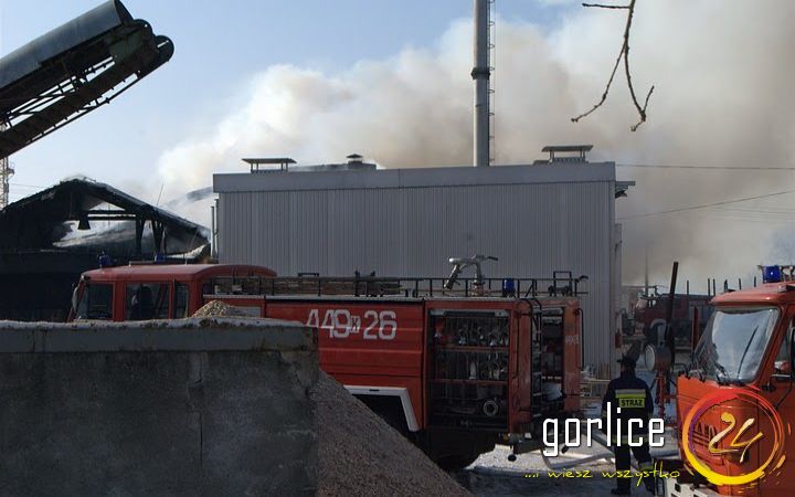 Pożar w bieckim tartaku