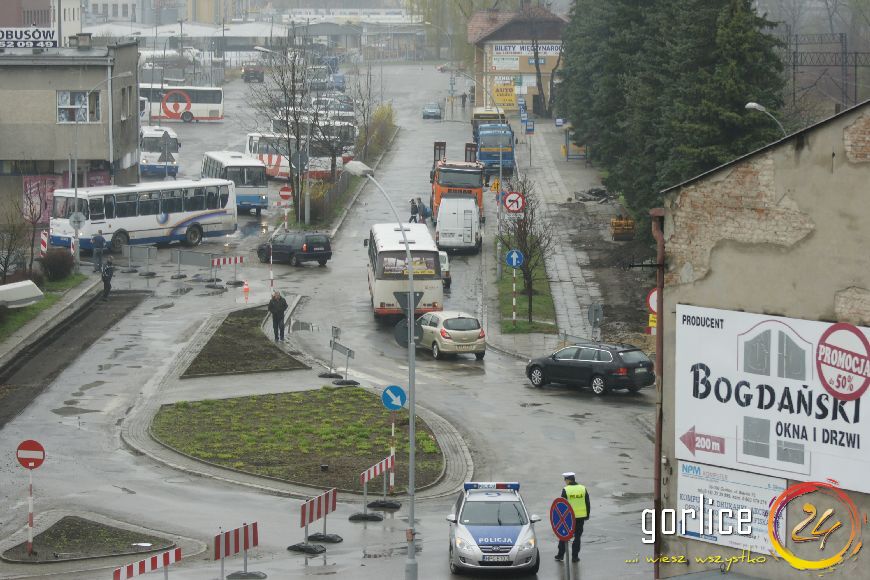 Przebudowa ulicy Bieckiej dzień 1