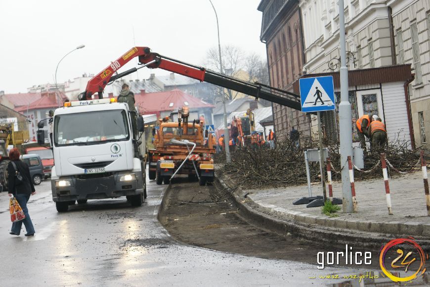 Przebudowa ulicy Bieckiej dzień 1