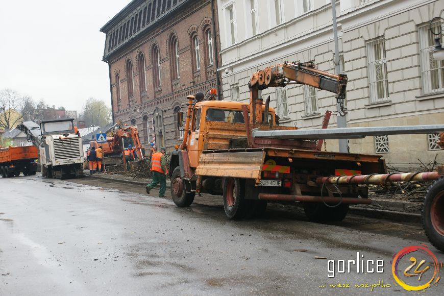 Przebudowa ulicy Bieckiej dzień 1