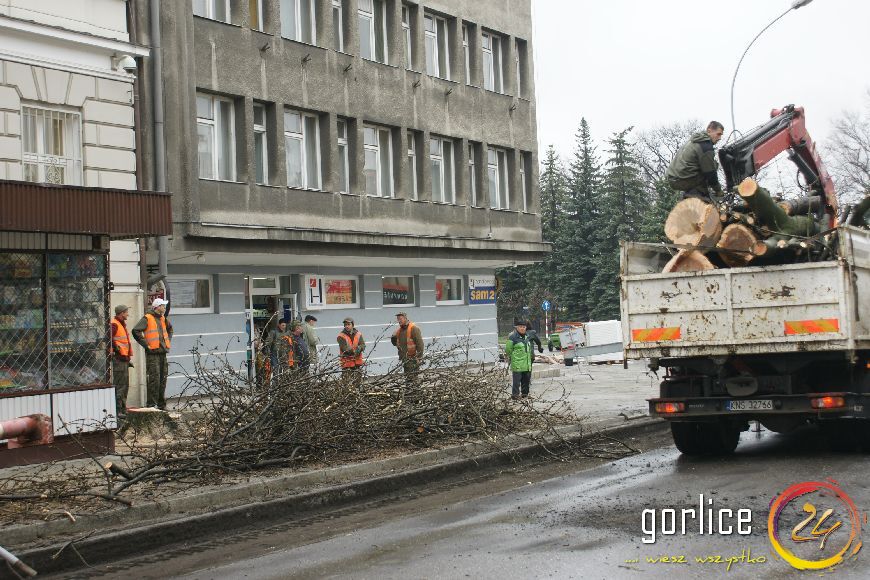 Przebudowa ulicy Bieckiej dzień 1