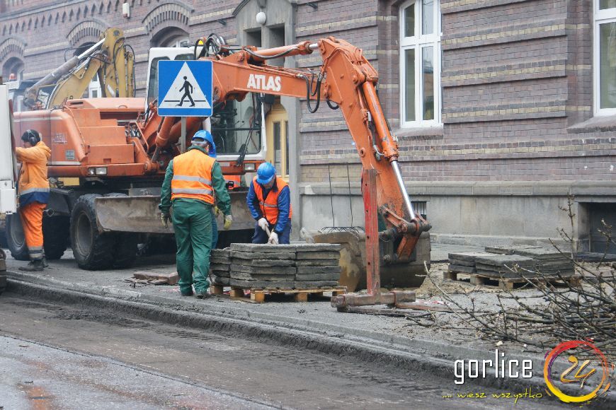 Przebudowa ulicy Bieckiej dzień 1