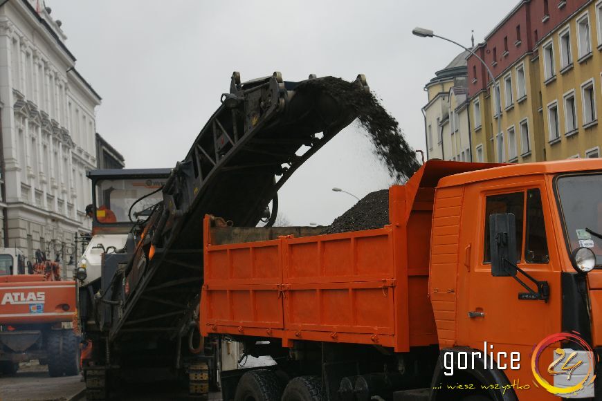 Przebudowa ulicy Bieckiej dzień 1
