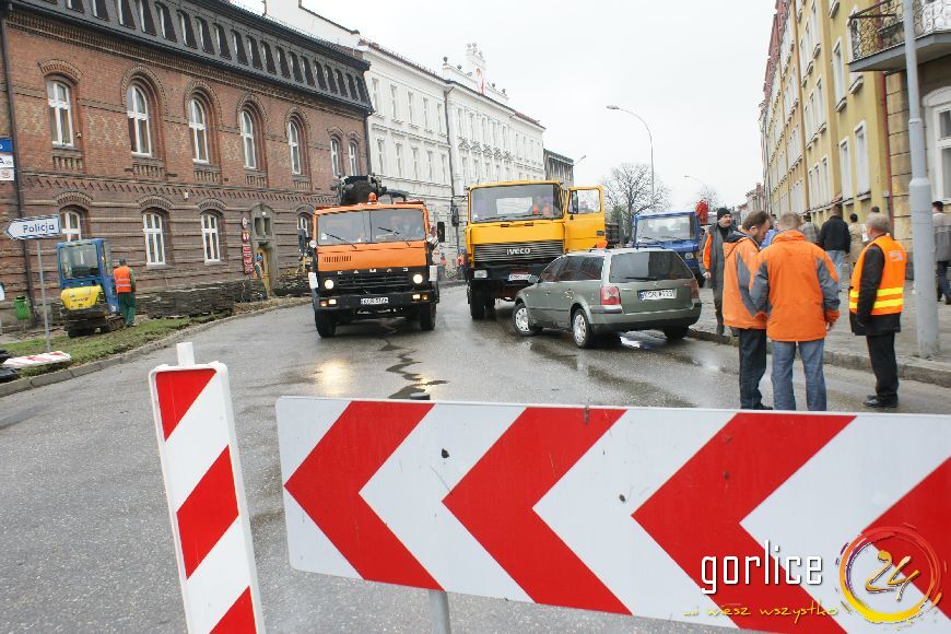 Przebudowa ulicy Bieckiej dzień 1