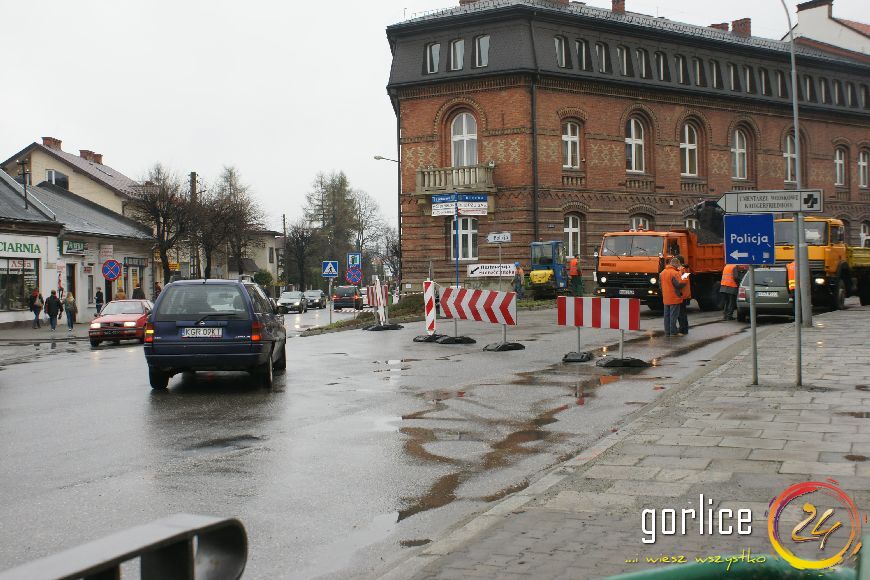 Przebudowa ulicy Bieckiej dzień 1
