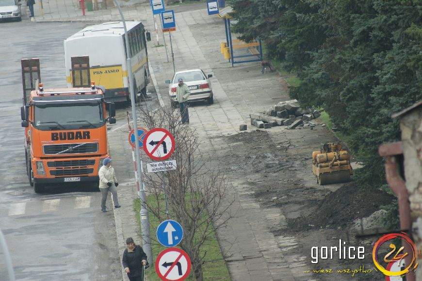 Przebudowa ulicy Bieckiej dzień 1