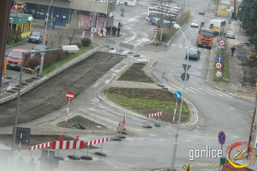 Przebudowa ulicy Bieckiej dzień 1