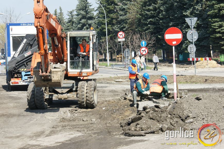 Przebudowa ulicy Bieckiej dzień 2