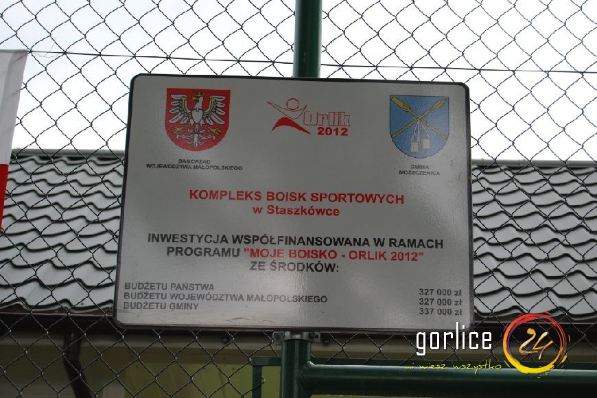 Dzieci i młodzież w Staszkówce cieszą się z Orlika