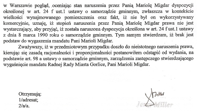 Radna Migdar w pełnej zgodzie z prawem!