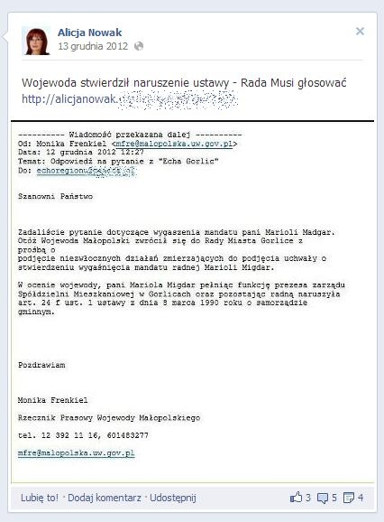 Radna Migdar w pełnej zgodzie z prawem!