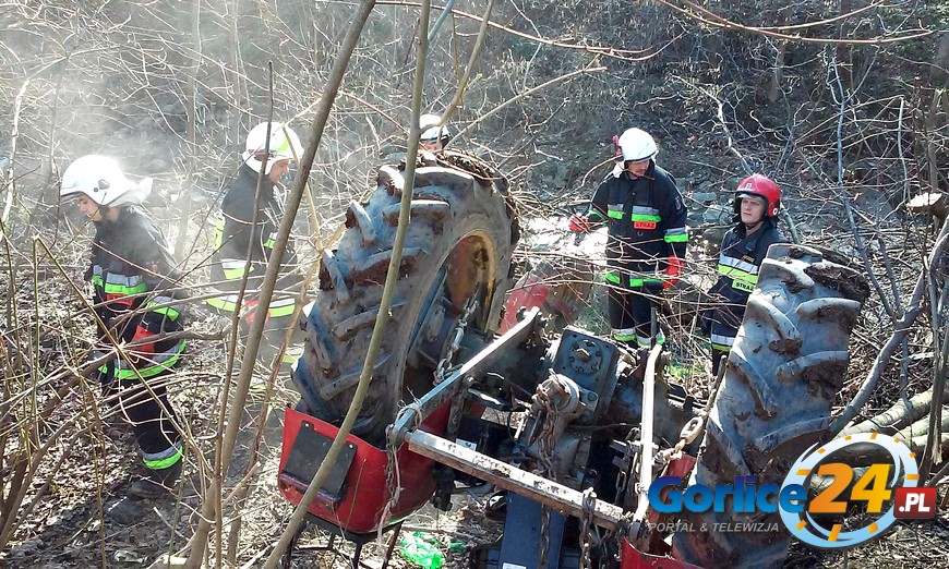 Przygniótł go traktor