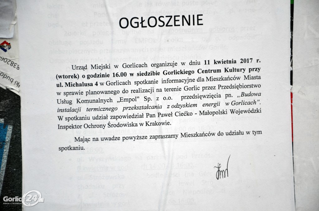 Spalarnia śmieci - zebranie z mieszkańcami
