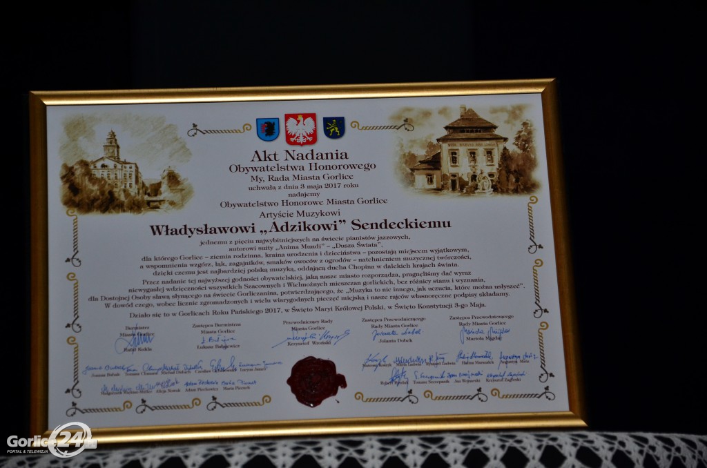 Władysław Sendecki - Honorowy Obywatel Gorlic