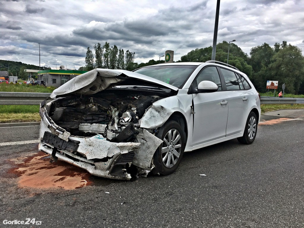 Biecz: DK28 zderzenie Chevroleta i Daewoo