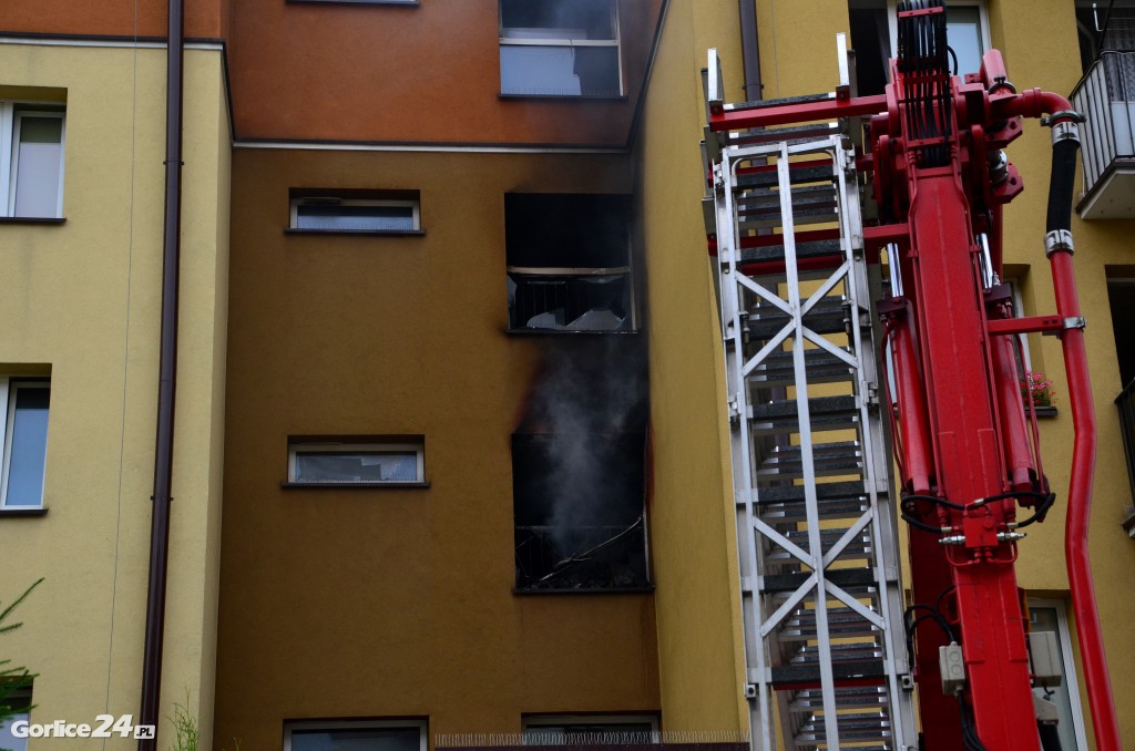 Gorlice: Pożar w bloku mieszkalnym
