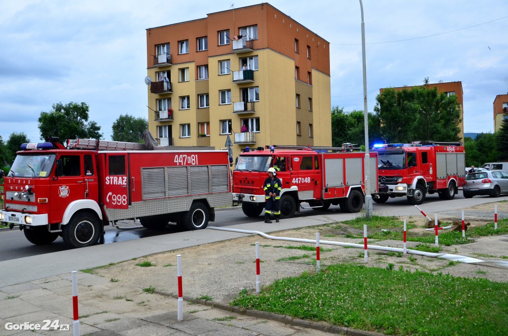 Gorlice: Pożar w bloku mieszkalnym