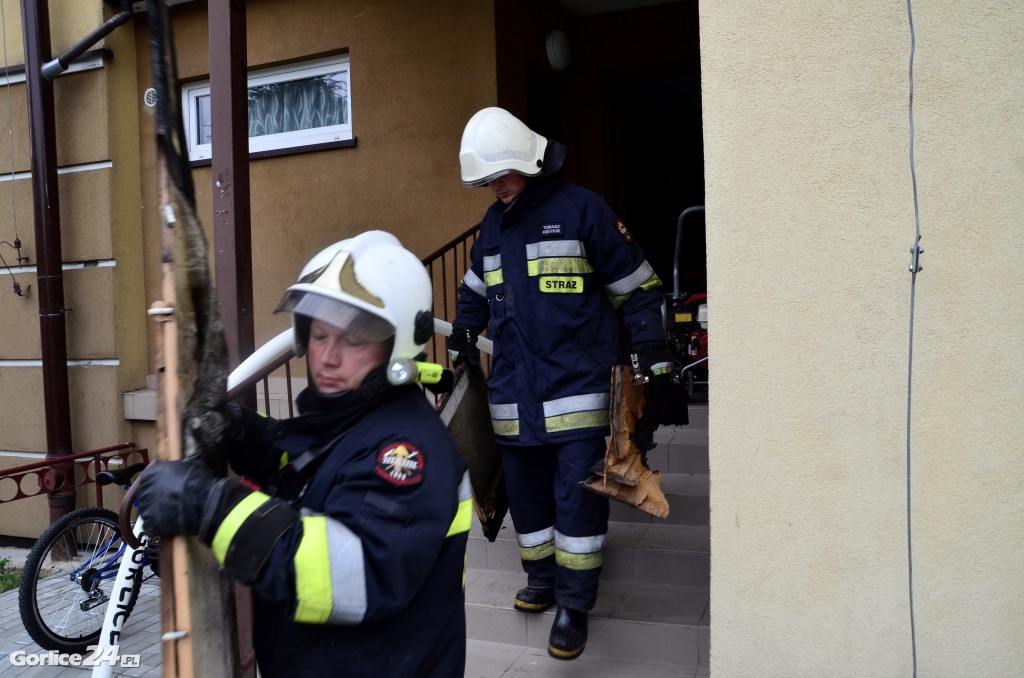 Gorlice: Pożar w bloku mieszkalnym