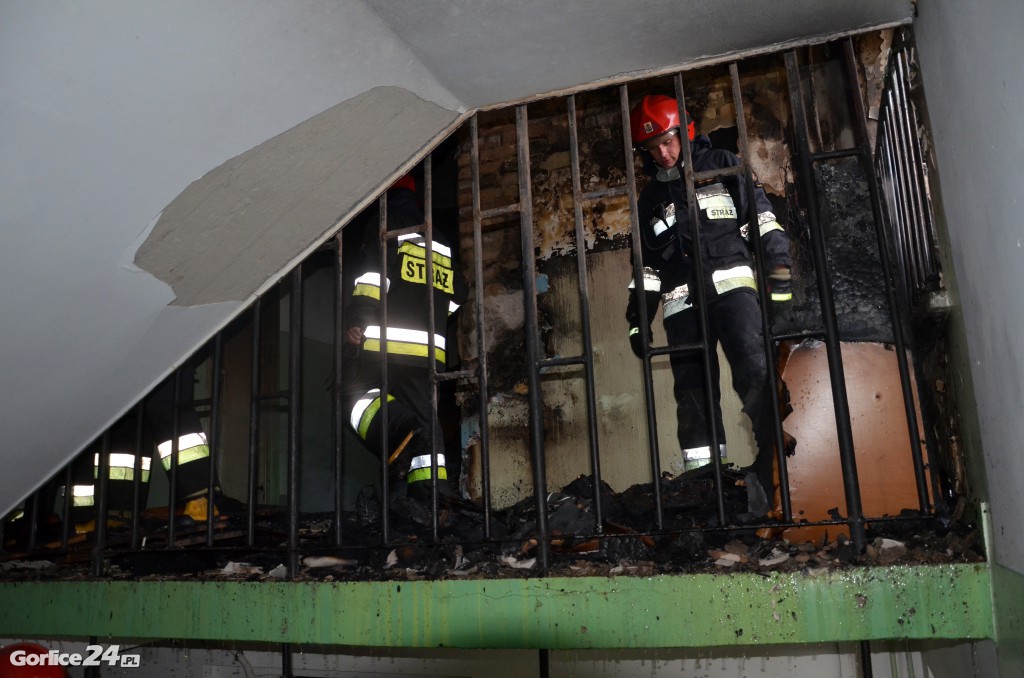 Gorlice: Pożar w bloku mieszkalnym
