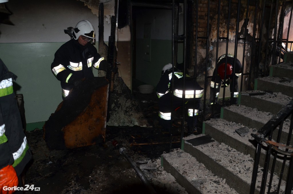 Gorlice: Pożar w bloku mieszkalnym