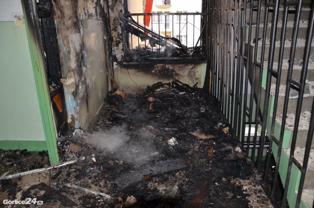 Gorlice: Pożar w bloku mieszkalnym