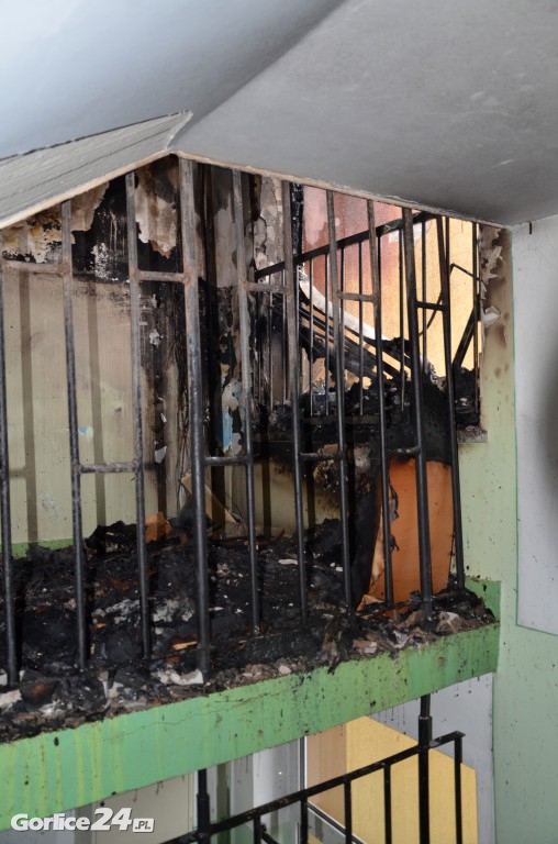 Gorlice: Pożar w bloku mieszkalnym