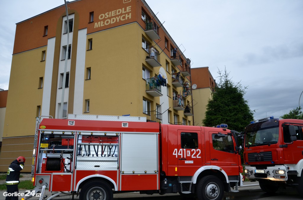 Gorlice: Pożar w bloku mieszkalnym