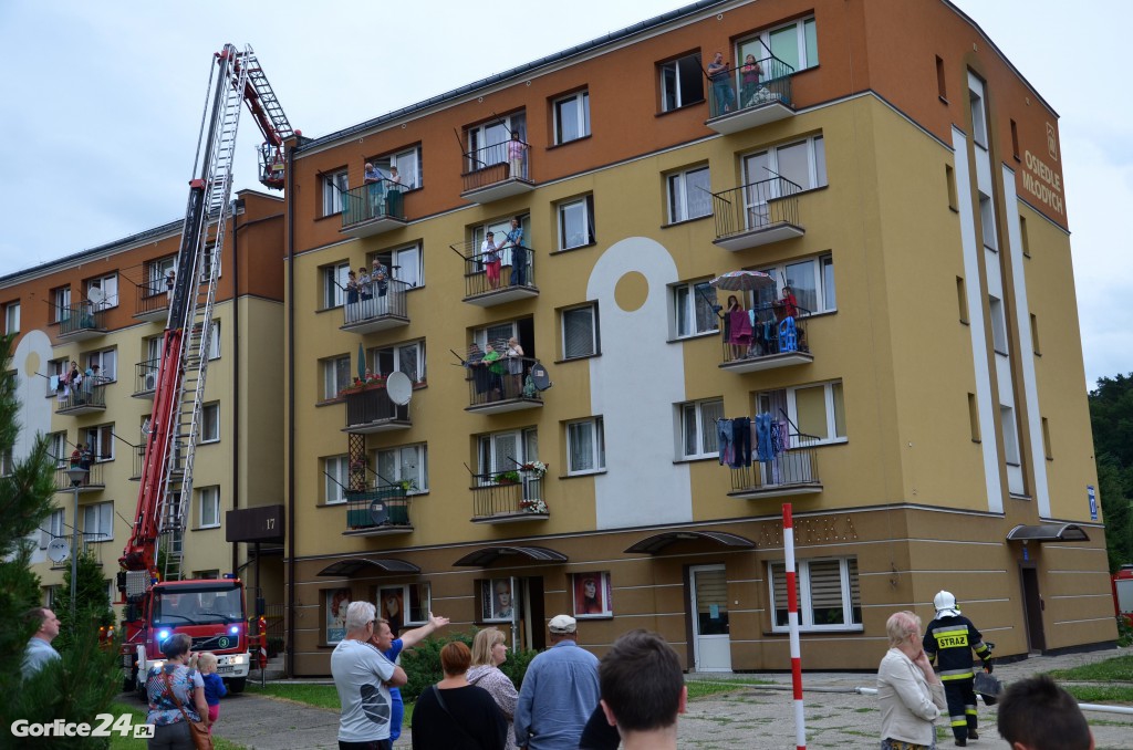 Gorlice: Pożar w bloku mieszkalnym