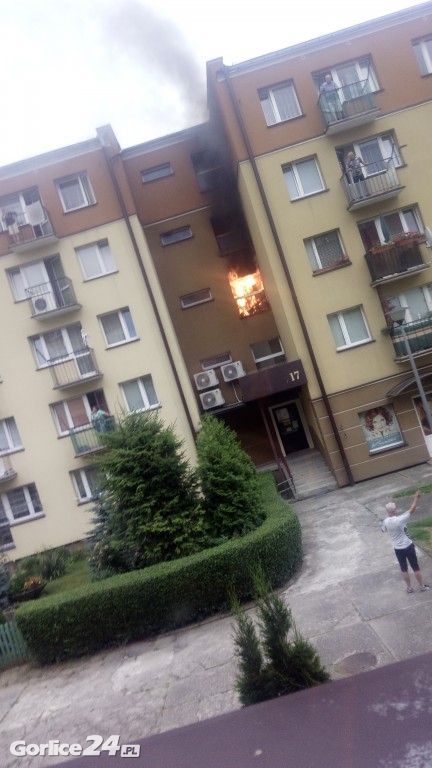 Gorlice: Pożar w bloku mieszkalnym