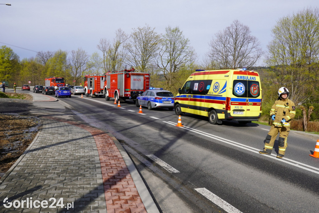 Wypadek w Szymbarku - skrzyżowanie na Bielankę
