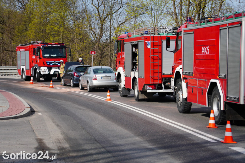 Wypadek w Szymbarku - skrzyżowanie na Bielankę