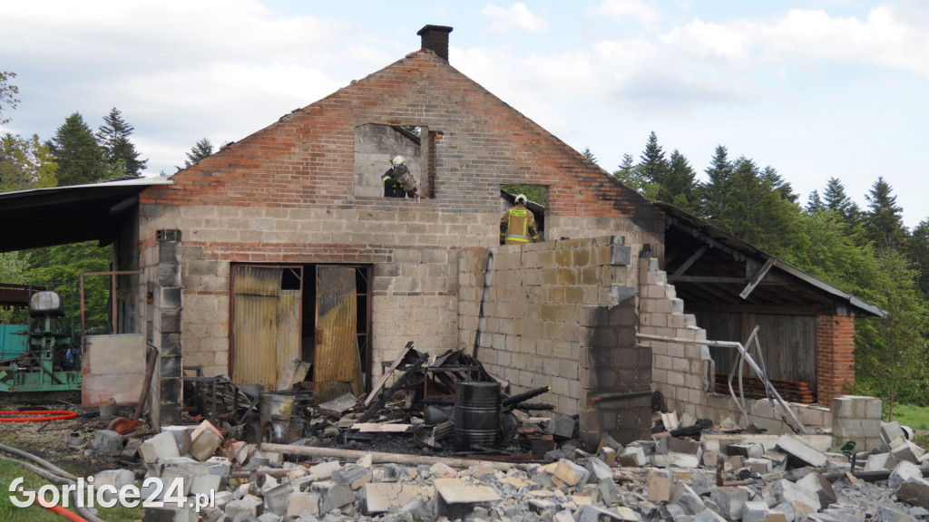 Pożar budynku gospodarczego w Nowicy 21.05