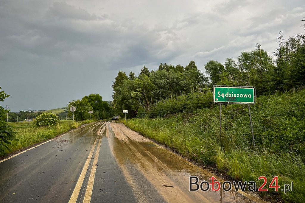 Podtopienia w gminie Bobowa 09.06.