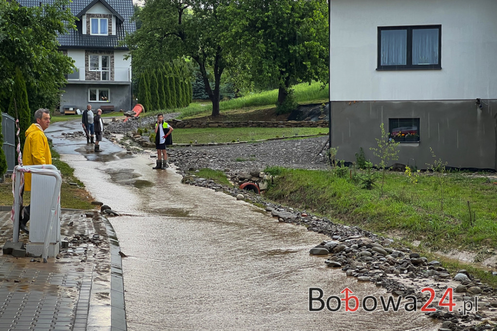 Podtopienia w gminie Bobowa 09.06.