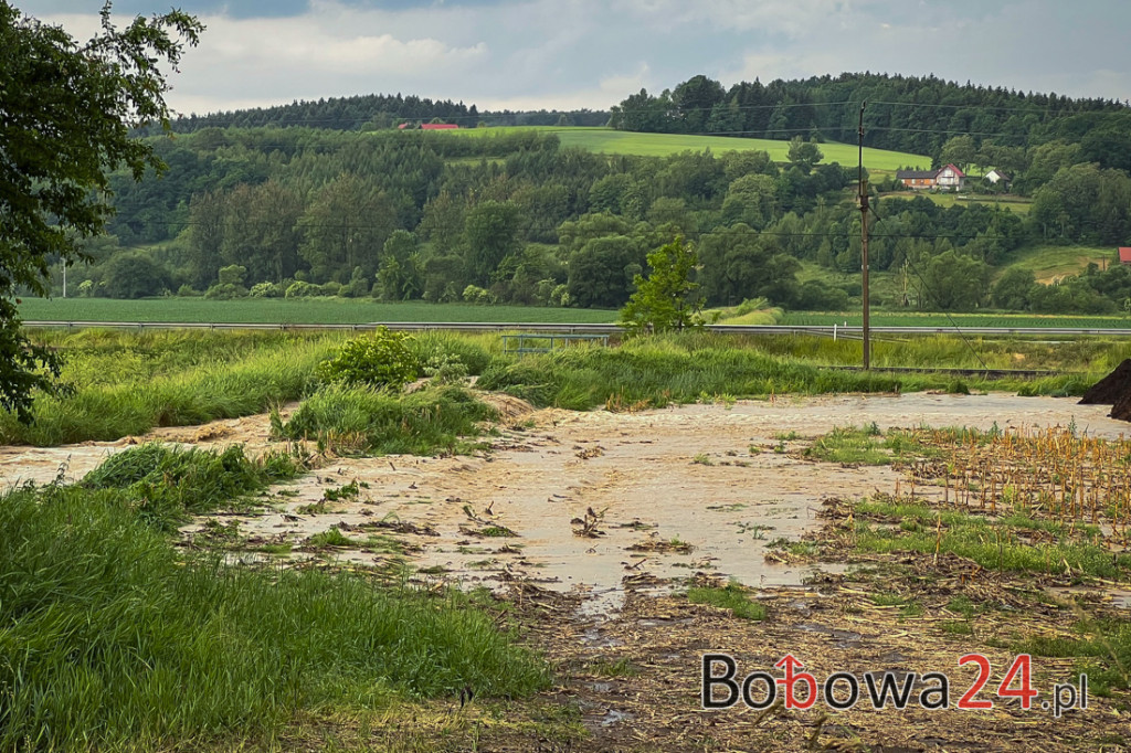 Podtopienia w gminie Bobowa 09.06.