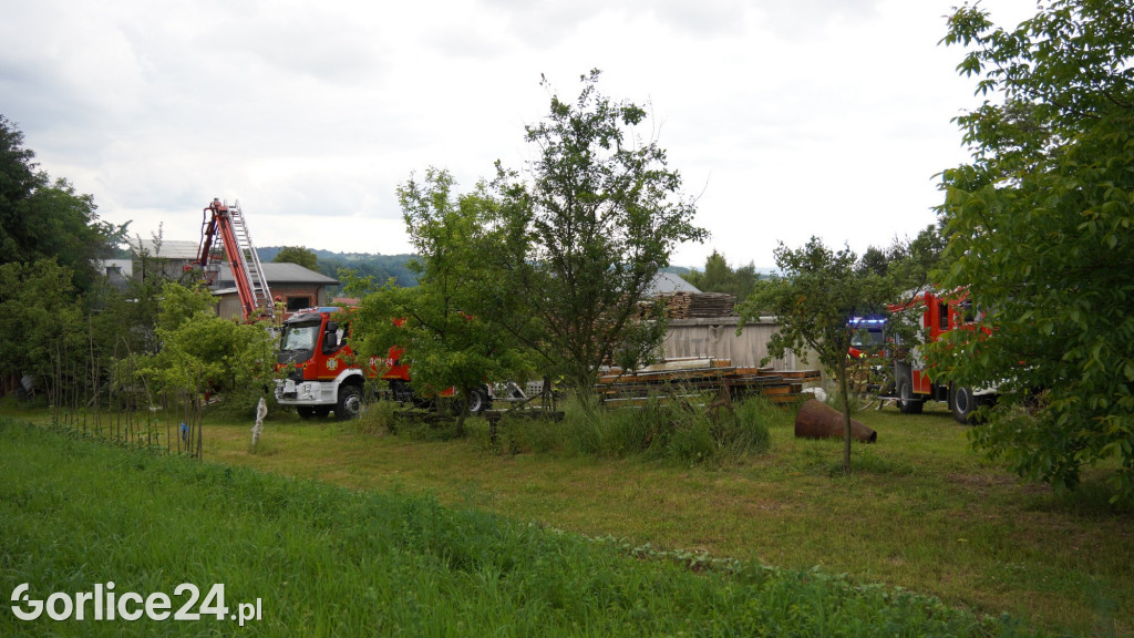 Pożar stolarni w Bieczu