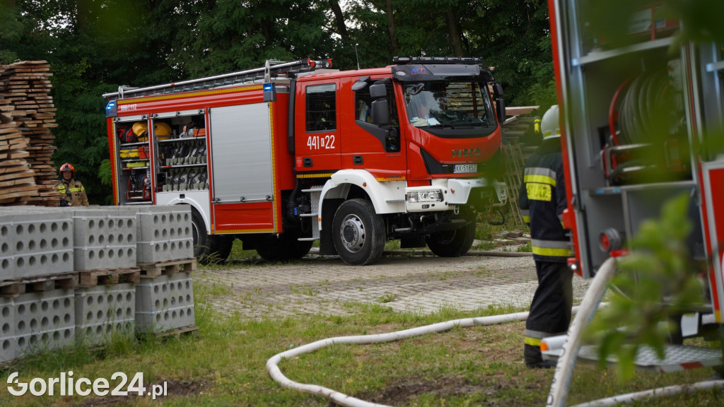 Pożar stolarni w Bieczu