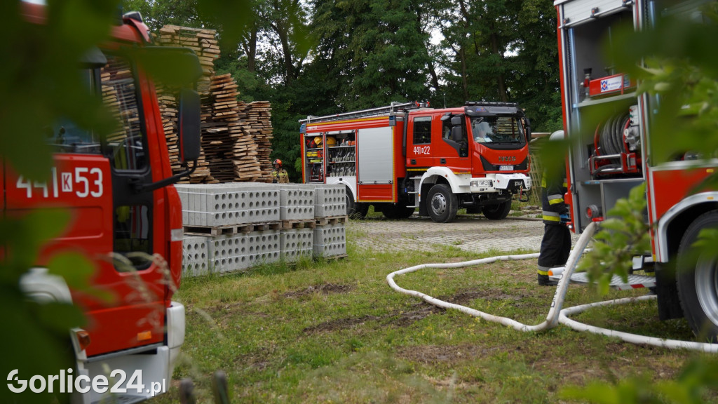 Pożar stolarni w Bieczu