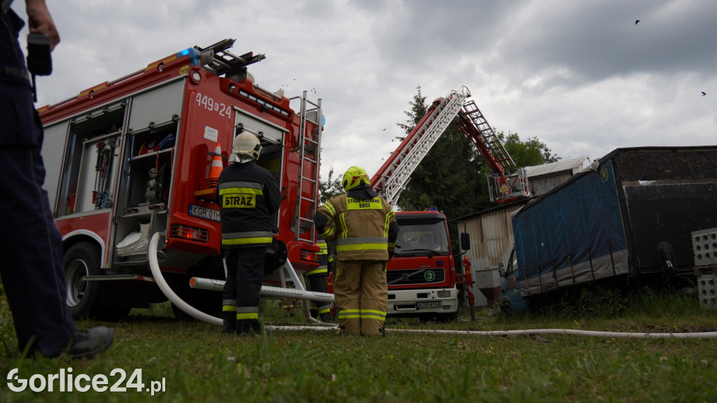 Pożar stolarni w Bieczu