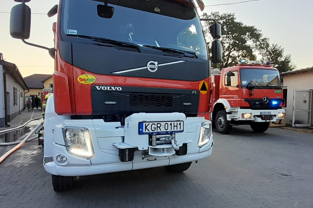 Pożar w zakładzie drzewnym w Bieczu 20.07.