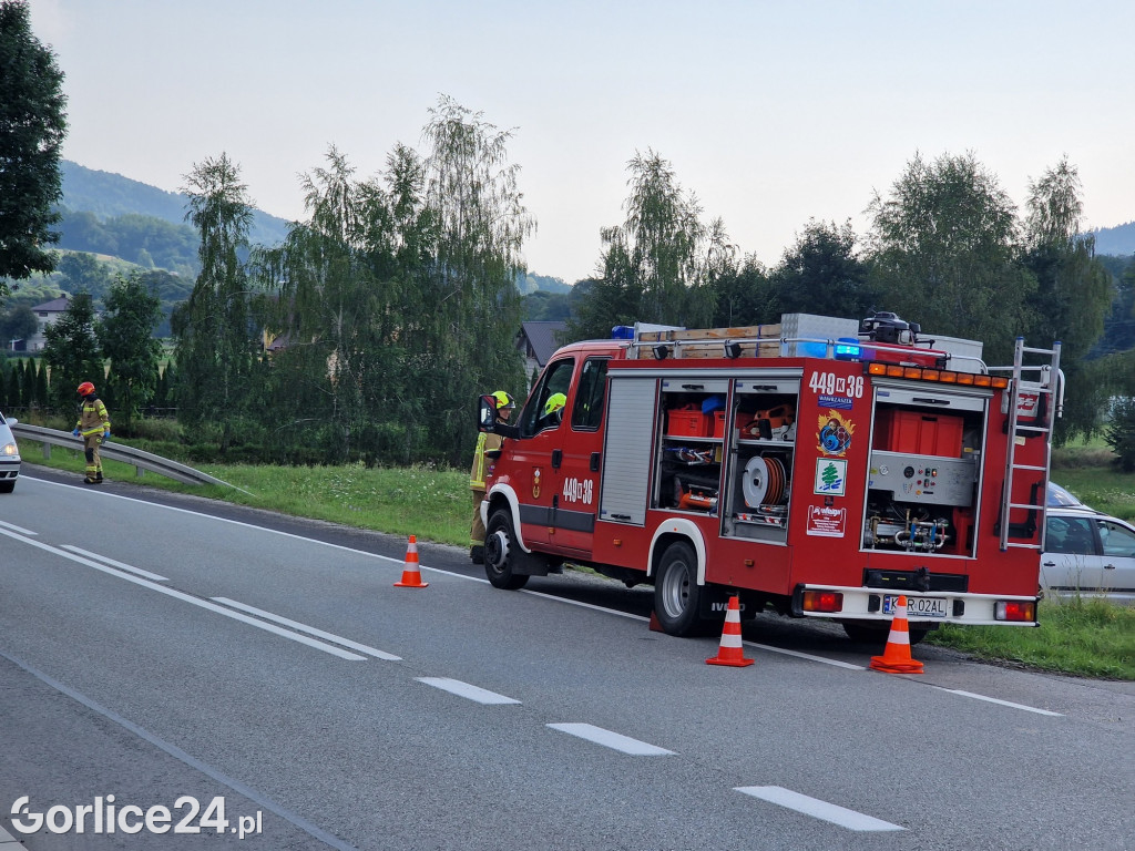 Kolizja w Ropie - DK28 zablokowana 03.08.