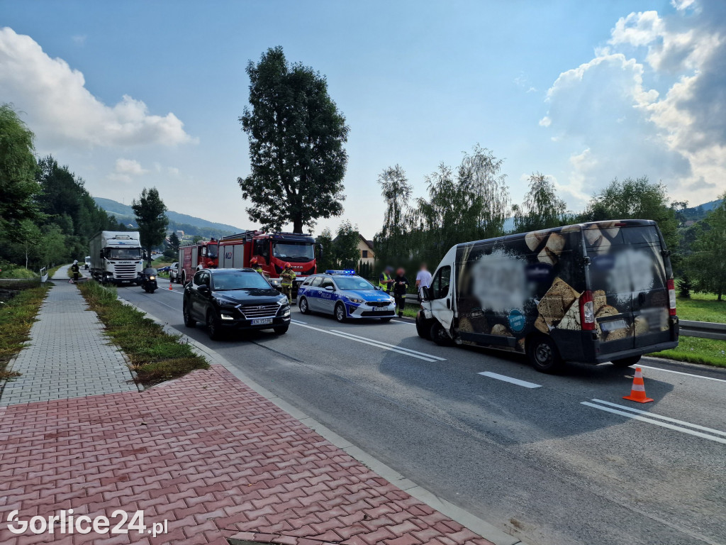 Kolizja w Ropie - DK28 zablokowana 03.08.