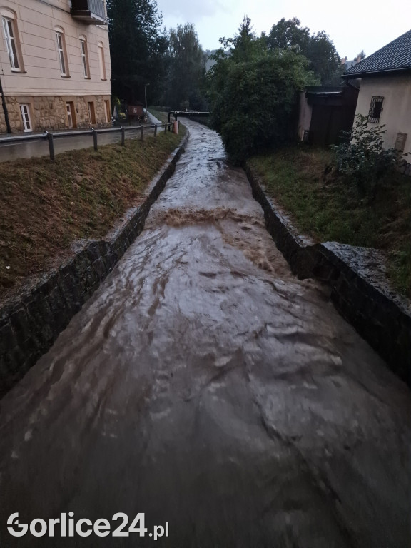 Skutki ulewy nad Gorlicami 23.08.