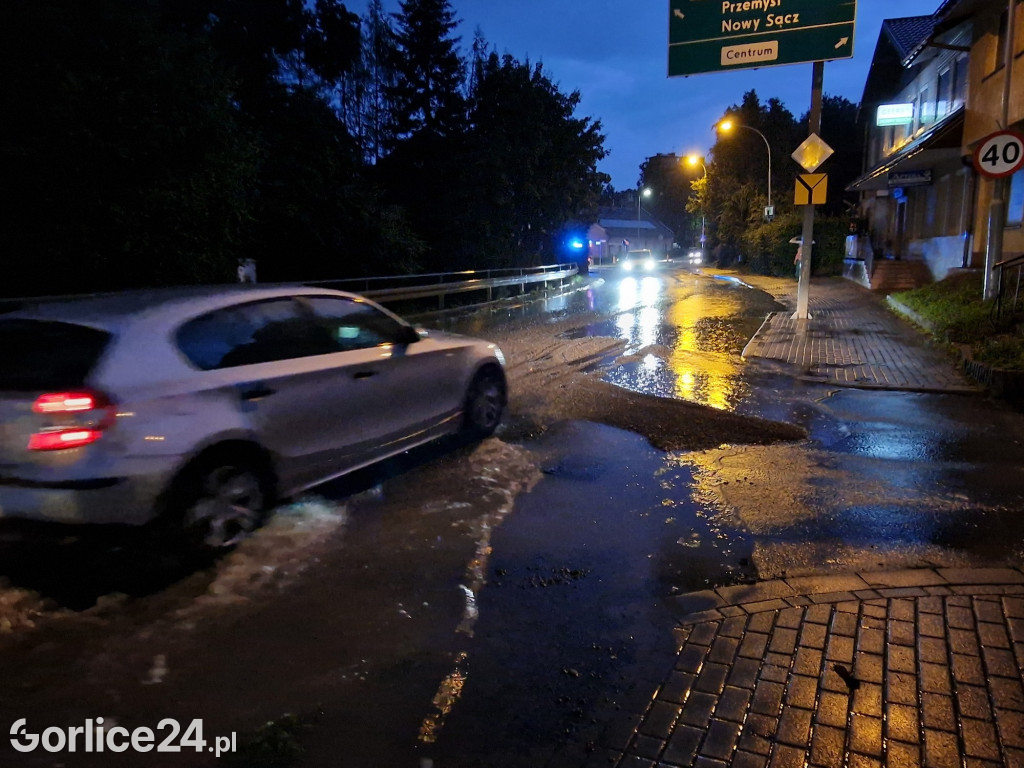 Skutki ulewy nad Gorlicami 23.08.