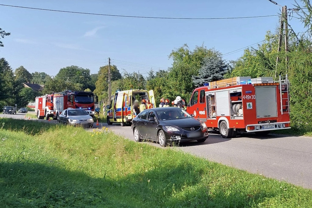 Wypadek motocyklisty w Krygu 26.08.