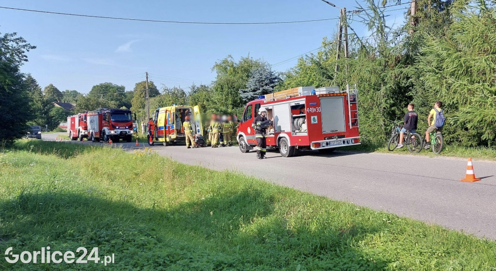 Wypadek motocyklisty w Krygu 26.08.