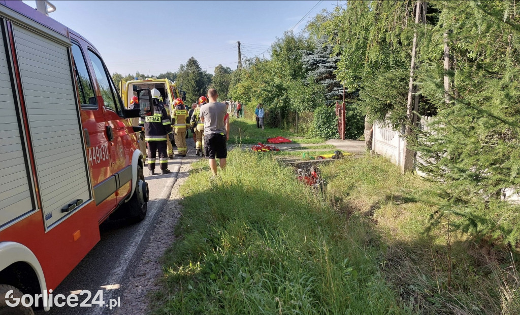 Wypadek motocyklisty w Krygu 26.08.