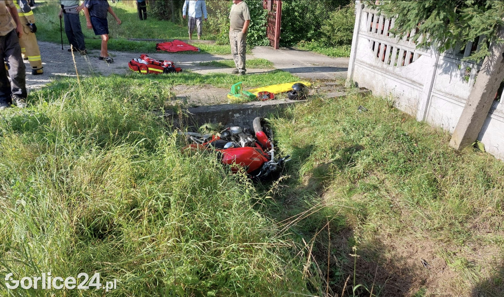 Wypadek motocyklisty w Krygu 26.08.