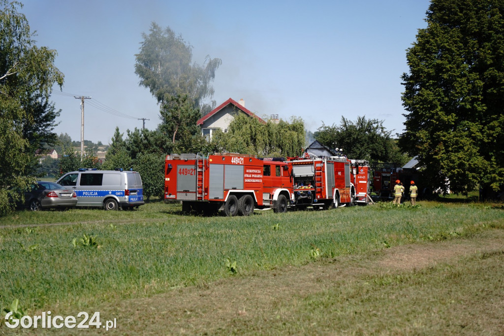 Pożar drewnianego budynku w Kobylance 04.09.